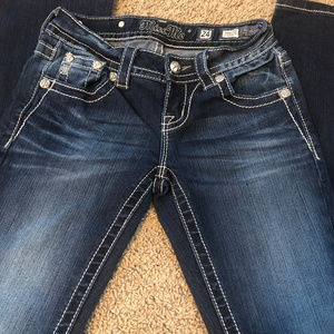 MISS ME SIGNATURE BOOT EMBELLISHED JEANS SIZE 24.